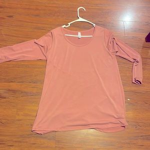 Lularoe Lynnae Long Sleeve Dusty Rose Size L